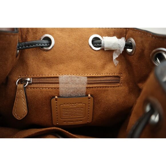 Coach CL458 Silver/Brown Black Signature Canvas Amelia Convertible Backpack - Picture 10 of 16